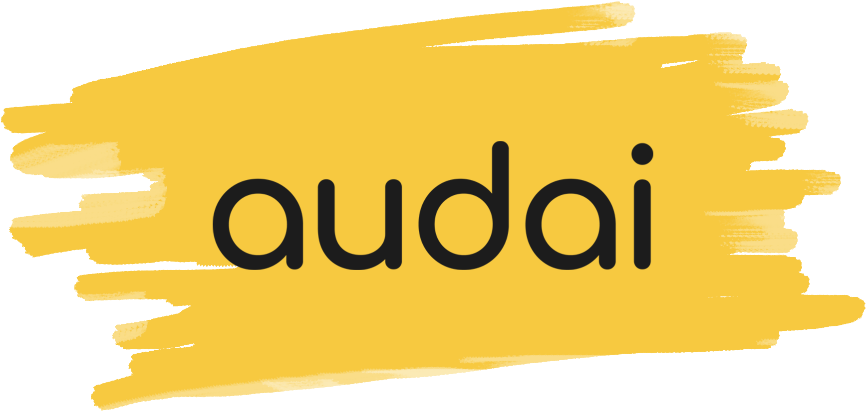Audai app logo with yellow scribble