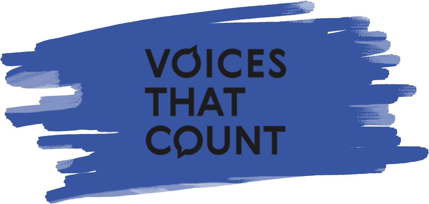 Voices That Count logo with yellow scribble